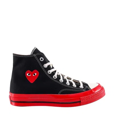 Comme Des Garçons Play Heart-shaped Pattern Leisure Sports Shoes In Black