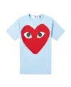 Comme Des Garçons Play Big Heart Cotton-jersey T-shirt In Blue