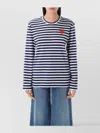 Comme Des Garçons Play Striped Long-sleeved T-shirt