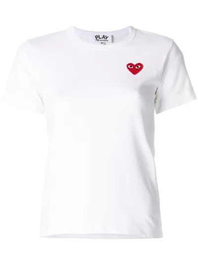 Comme Des Garçons Play Heart T-shirt Clothing In White
