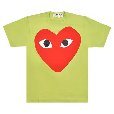 Pre-owned Comme Des Garçons Play Heart T-shirt 'green'