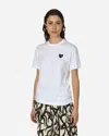 Comme Des Garçons Play Embroidered Heart Cotton T-shirt In White