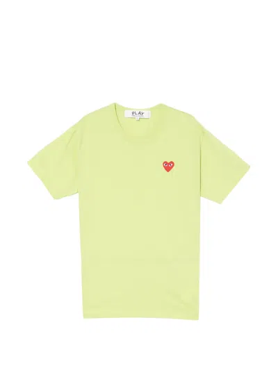 Comme Des Garçons Play Heart-patch T-shirt In Green