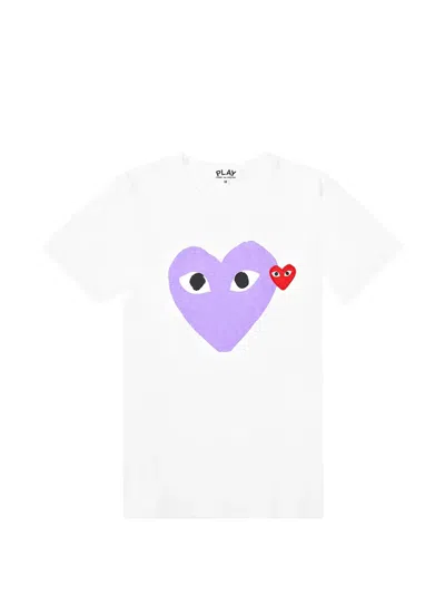 Comme Des Garçons Play Kids' Heart-print Patch T-shirt In Gold