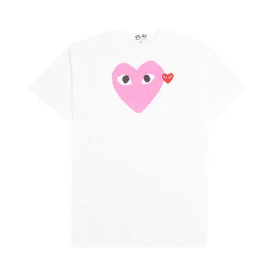 Pre-owned Comme Des Garçons Play Hearts T-shirt 'pink'