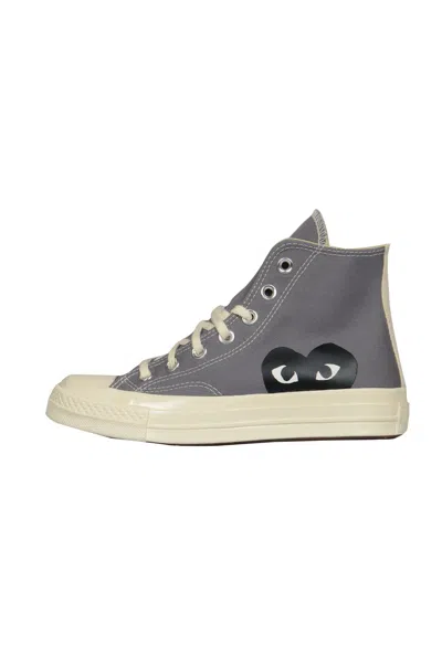 Comme Des Garçons Play Heat Side Hi-top Sneakers In Grey
