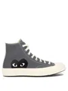 Comme Des Garçons Play Grey Converse Edition Half Heart Chuck 70 Sneakers In Gray