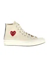 Comme Des Garçons Play Comme Des Garcons Play X Converse Single Heart Chuck 70 Sneakers In Neutral