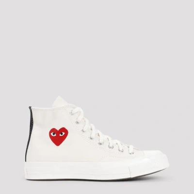 Comme Des Garçons Play High Top Sneakers 8+ In White