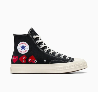 Comme Des Garçons Play High Top Trainers In Multi