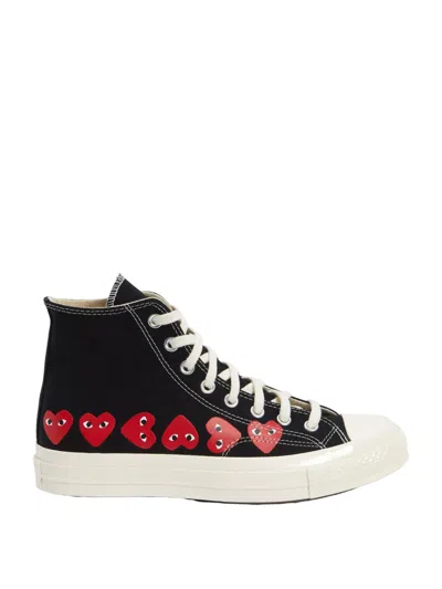 Comme Des Garçons Play 20mm Play Converse Cotton Sneakers In Black