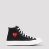 Comme Des Garçons Play Play Converse Cotton High Sneakers In Black