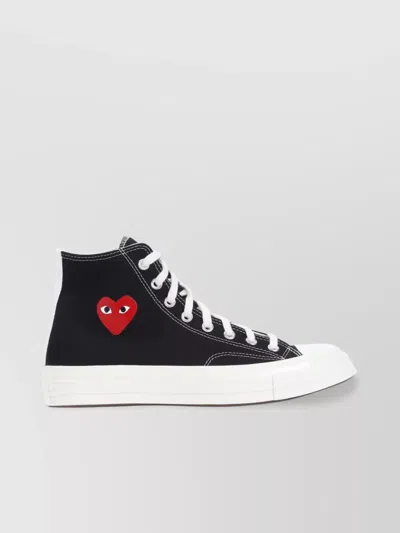 Comme Des Garçons Play Cotton High-top Sneakers In Animal Print