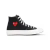 Comme Des Garçons Play Play Converse Cotton High Sneakers In Black