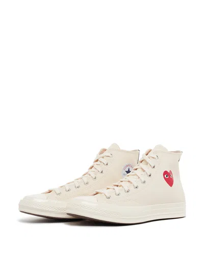 Comme Des Garçons Play High-top Sneaker In White