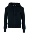 Comme Des Garçons Play Hoded Zipper Casual Jacket In Blue