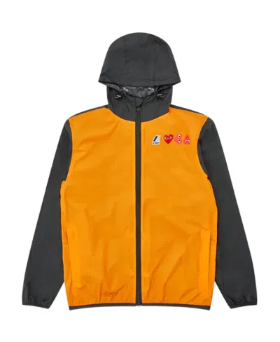 Comme Des Garçons Play Hooded Casual Jacket In Orange