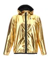 Comme Des Garçons Play K-way Jacket With Hood And Shiny Finish In Multicolor