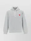 COMME DES GARÇONS PLAY HOODED SWEATSHIRT AND POCKET