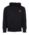 Comme Des Garçons Play Hooded Zipper Casual Jacket In Black