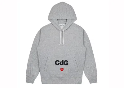 Pre-owned Comme Des Garçons Play Hoodie (men) In Grey