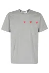 Comme Des Garçons Play T-shirt With Logo In Grey