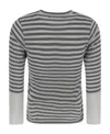 Comme Des Garçons Play Horizontal-stripe Long-sleeve T-shirt In Gray