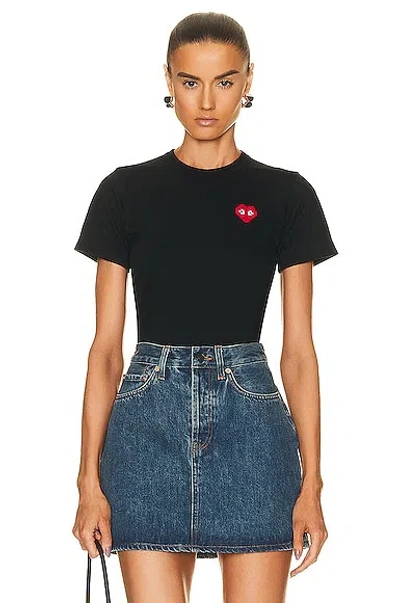 Comme Des Garçons Play Invader T-shirt In Black