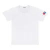 Comme Des Garçons Play Comme Des Garcons Play Invader T-shirt Red And Blue Sleeve Emblem 'white'