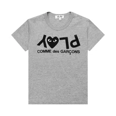 Pre-owned Comme Des Garçons Play Inverted Text T-shirt 'grey' | Kid's Size 4