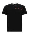 Comme Des Garçons Play Omme Des Garcons Play 3 Heart T-shirt In Black