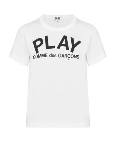 Comme Des Garçons Play Item O-neck Short-sleeved T-shirt In White