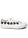 Comme Des Garçons Play Off-white Converse Edition Chuck 70 Multi Heart Low Top Sneakers In White