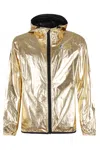 Comme Des Garçons Play K-way Gold Emblem Full Zip Jacket In Gold