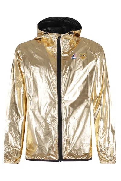 Comme Des Garçons Play K-way Gold Emblem Full Zip Jacket