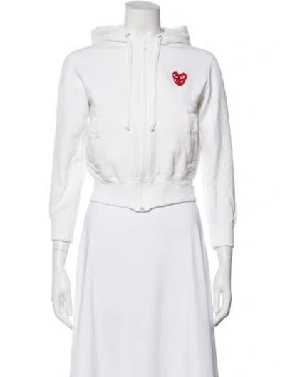 Pre-owned Comme Des Garçons Play Jacket In White