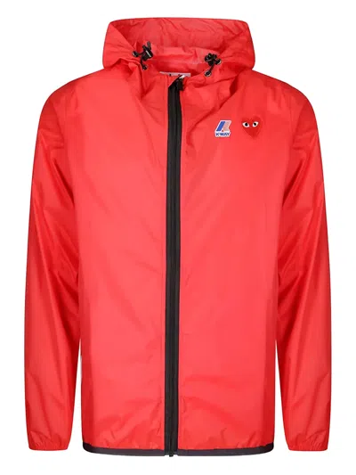 Comme Des Garçons Play K-way Jacket In Red