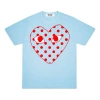 Comme Des Garçons Play Comme Des Garcons Play Kawakubo Rei Red Love Printing Short Sleeve Blue