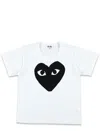 Comme Des Garçons Play Kid - Big Black Heart T-shirt In White