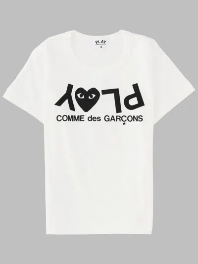Comme Des Garçons Play Comme Des Garcons Play Kids Cotton Short-sleeve T-shirt With Mini Heart Graphic In White