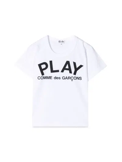 Comme Des Garçons Play Comme Des Garcons Play Kids Mini Logo T-shirt In White