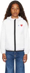 Comme Des Garçons Play Kids White K-way Edition Full Zip Jacket