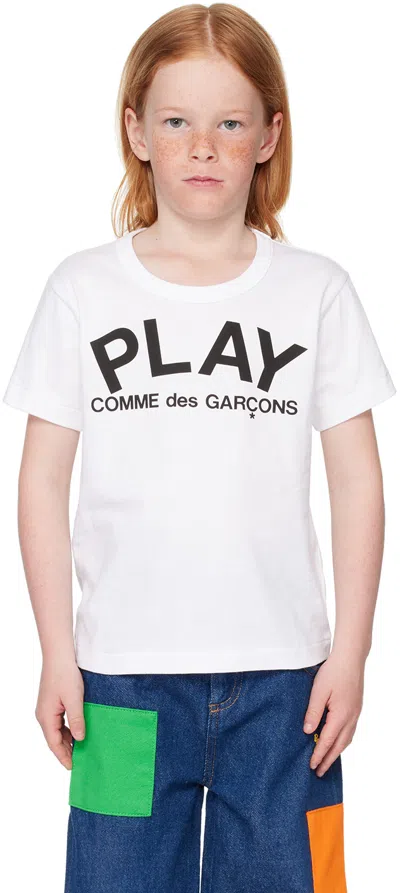 Comme Des Garçons Play Kids White 'play' T-shirt In 1-white