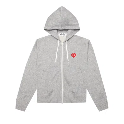 Pre-owned Comme Des Garçons Play Kids X Invader Hooded Sweatshirt 'grey' | Kid's Size S