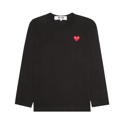 Pre-owned Comme Des Garçons Play Knitted Crew Sweat 'black' | Men's Size Xxl
