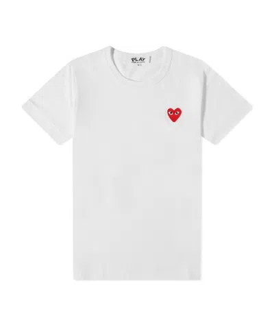 Comme Des Garçons Play Classic Heart T-shirt In White