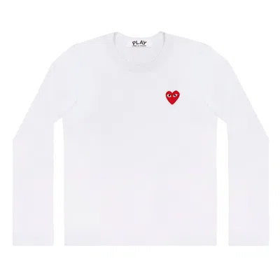 Comme Des Garçons Play Ladies Ls T-shirt Red Heart In .