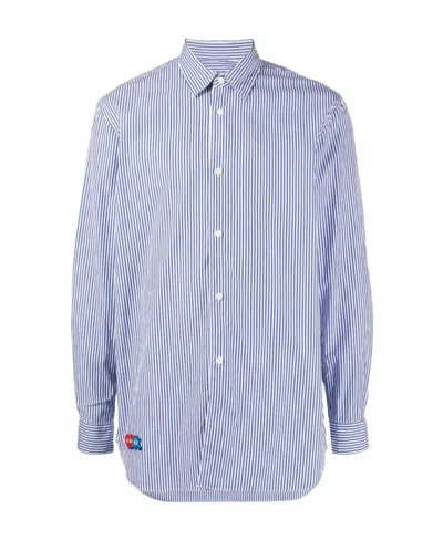 Comme Des Garçons Play Lapel Long-sleeved Shirt In Multicolor