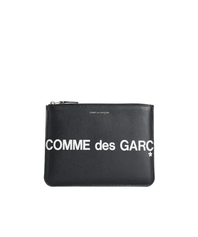 Comme Des Garçons Play Large Logo Wallet In Black
