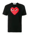 Comme Des Garçons Play Comme Des Garcons Play Heart Print T-shirt In Black